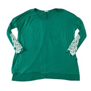 Lime Lush Boutique Fantastic Fawn Crochet Knit Long Sleeve T-Shirt